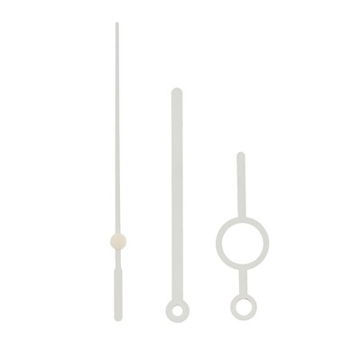 Комплект стрелок для часов, з шт., 55/75/77 мм, фасовка 10 шт., белые