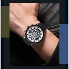 Часы наручные мужские, d-4.6 см, с хронографом, 3 АТМ, светящиеся, черные - Фото 2