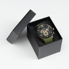 Часы наручные мужские, d-4.6 см, с хронографом, 3 АТМ, светящиеся, зеленые - Фото 5