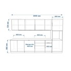 Кухонный гарнитур прямой «ФАСКА 4», 3000×600 мм, цвет белый/обсидиан/мрамор белый - Фото 2