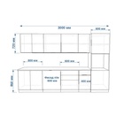 Кухонный гарнитур прямой «ФАСКА 4», 3000×600 мм, цвет белый/обсидиан/мрамор белый - Фото 2