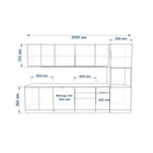 Кухонный гарнитур прямой «ФАСКА 5», 3000×600 мм, цвет белый/пикрит/обсидиан/мрамор - Фото 2