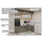 Угловой кухонный гарнитур трехуровневый в потолок арт.8 ФАСКА Обсидиан Дуб сонома 2400х1400 - Фото 3