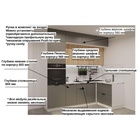 Кухонный гарнитур трехуровневый угловой в потолок «ФАСКА», 2400×1400 мм, цвет обсидиан/дуб сонома - Фото 3