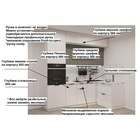 Угловой кухонный гарнитур трёхуровневый в потолок «ФАСКА 9», цвет обсидиан/тальк - Фото 3