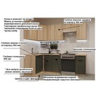 Кухонный гарнитур угловой «ФАСКА 12», 2400×1200 мм, цвет дуб сонома/дуб сонома/бетон тёмный - Фото 3