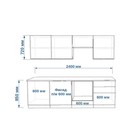 Кухонный гарнитур прямой «ФАСКА 14», 2400×600 мм, цвет белый/тальк/пикрит/мрамор белый - Фото 2