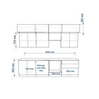 Кухонный гарнитур трёхуровневый в потолок «ФАСКА 15», 2800×600 мм, цвет тальк/дуб сонома - Фото 2