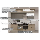 Кухонный гарнитур трёхуровневый в потолок «ФАСКА 16», 2800×600 мм, цвет обсидиан/пикрит - Фото 3