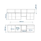 Кухонный гарнитур трёхуровневый в потолок «ФАСКА 16», 2800×600 мм, цвет обсидиан/тальк - Фото 2