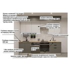Кухонный гарнитур трехуровневый в потолок арт. 17 ФАСКА Обсидиан Тальк 2800х600 - Фото 3
