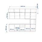 Кухонный гарнитур трёхуровневый под потолок «ФАСКА 19», 3000×600 мм, цвет обсидиан/дуб сонома - Фото 2