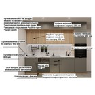 Кухонный гарнитур трёхуровневый под потолок «ФАСКА 19», 3000×600 мм, цвет обсидиан/дуб сонома - Фото 3