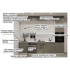 Кухонный гарнитур трёхуровневый под потолок «ФАСКА 20», 3000×600 мм, цвет обсидиан/тальк - Фото 3