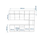 Кухонный гарнитур трёхуровневый под потолок «ФАСКА 21», 3000×600 мм, цвет тальк/пикрит - Фото 2