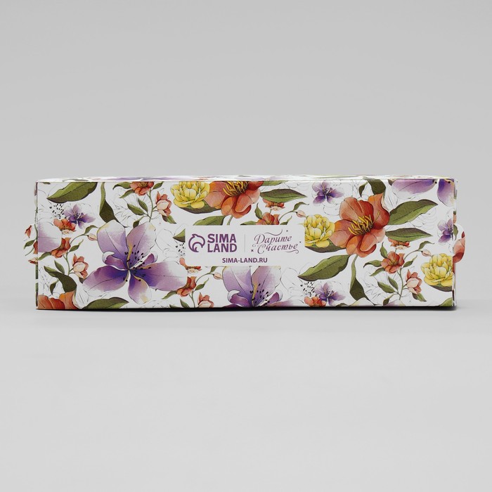 Коробка складная «Ботаника цветы сиреневые» 18 х 5.5 х 5.5 см
