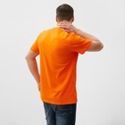 Футболка мужская, цвет оранжевый, размер 52 - Фото 4