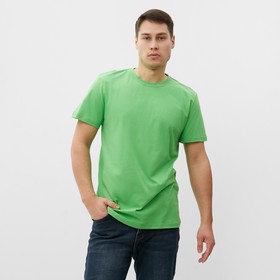 Футболка мужская, цвет ярко-зеленый, размер 54