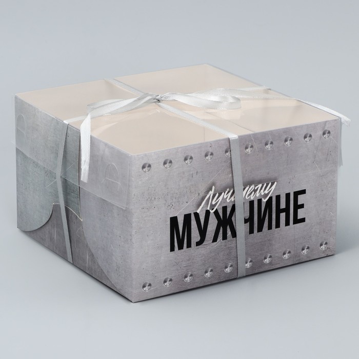 Коробка для капкейка кондитерская «Лучшему», 16 х 16 х 10 см - фото 1906539900