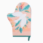 Варежка - прихватка «Этель. Птичка», 20×28 см, саржа, 100% хлопок, ватин 250 г/м² - Фото 3