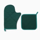 Кухонный набор «Этель. Птичка»: варежка-прихватка 20×28 см, прихватка 19×19 см, 100% хлопок - Фото 3