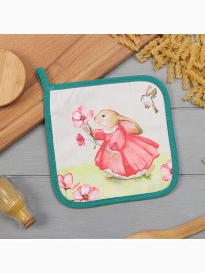 Прихватка Этель "Кролик" 19х19 саржа,100% х/л,ватин 250г/м2