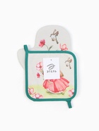 Набор кухонный «Этель. Кролик»: варежка-прихватка 20×28 см, прихватка 19×19 см,100% хлопок - Фото 6