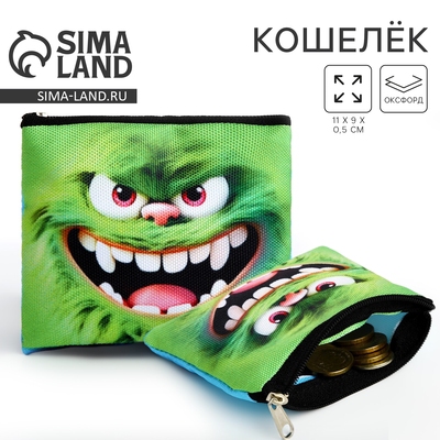 Кошелек детский текстильный «Монстры», 11×9×0.5 см