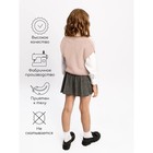 Жилет для девочки Amarobaby Knit, рост 140 см, цвет бело-розовый - Фото 3