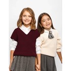 Жилет для девочки Amarobaby Knit, рост 140 см, цвет бордовый - Фото 8