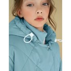 Пальто стёганое для девочек PRETTY, рост 122-128 см, цвет голубой - Фото 11