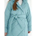 Пальто стёганое для девочек PRETTY, рост 122-128 см, цвет голубой - Фото 7