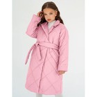 Пальто стёганое для девочек PRETTY, рост 122-128 см, цвет розовый - Фото 11