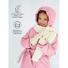 Пальто стёганое для девочек PRETTY, рост 122-128 см, цвет розовый - Фото 4