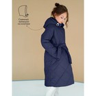 Пальто стёганое для девочек PRETTY, рост 122-128 см, цвет синий - Фото 3