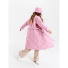 Пальто стёганое для девочек TRENDY, рост 122-128 см, цвет розовый - Фото 11