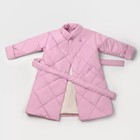 Пальто стёганое для девочек TRENDY, рост 122-128 см, цвет розовый - Фото 15