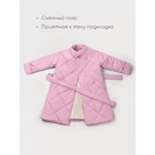 Пальто стёганое для девочек TRENDY, рост 122-128 см, цвет розовый - Фото 3