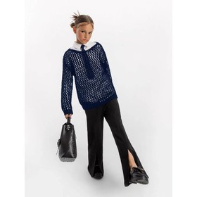 Свитер для девочки KNIT Trend, рост 128 см, цвет синий