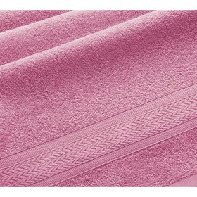 Полотенце махровое, 400 гр, размер 50x90 см, цвет розовый