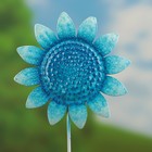 Декор садовый "Подсолнух", 9*9*35 см, синий - Фото 2