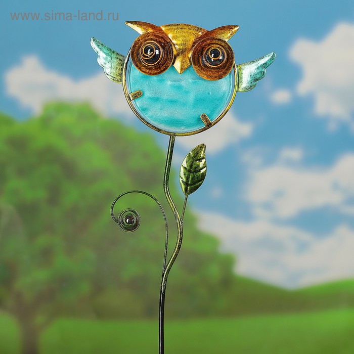 Декор садовый "Совушка", 13*9*82 см, микс цвета - Фото 1