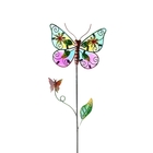 Декор садовый "Бабочки", 15*10*83 см, микс цвета - Фото 1