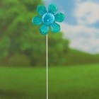 Декор садовый "Солнечный цветок", 9*10*35 см, голубой - Фото 3