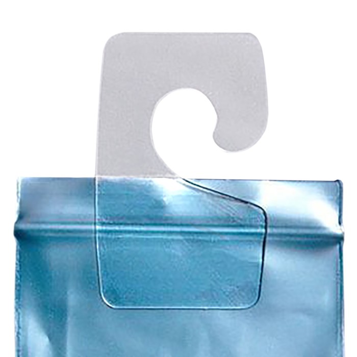 Крючок-вешалка самоклеящийся 2,5*4 см (набор1000шт), цвет прозрачный