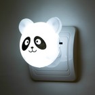 Ночник "Панда" с датчиком освещенности, 4_LED х 1 Вт, 9 см (220В) белый RISALUX - Фото 6