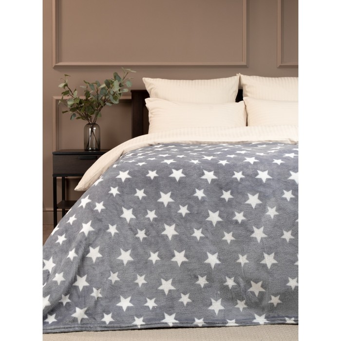 

Плед Amore Mio, фланель, размер 180x200 см, цвет серый