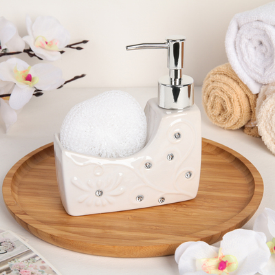 Дозатор для моющего средства с подставкой для губки Доляна «Забава», 250 мл