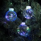 УЦЕНКА Гирлянда «Бахрома», 2.5×0.7 м, с насадками «Шарики», IP20, 12 В, 150 LED, серебристая нить, свечение мульти - Фото 4