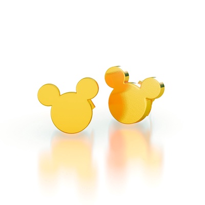 Серьги, набор украшений «Минни Маус», золотой